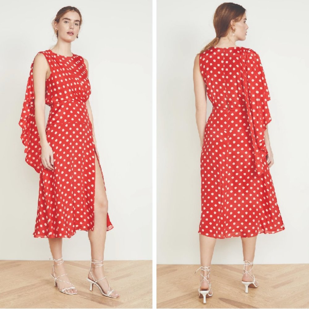 NWT Ronny Kobo Claudia Polka Dot Dress